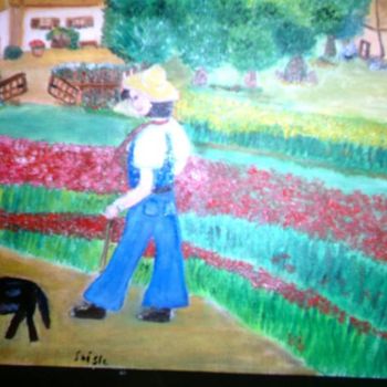Painting titled "promenade a travers…" by Soisic, Original Artwork, Oil