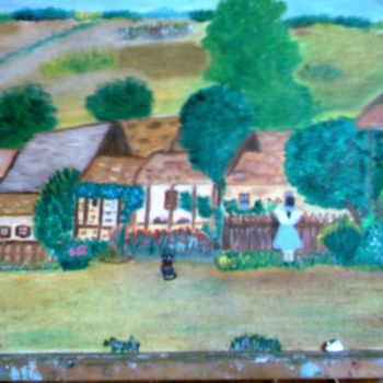 Malerei mit dem Titel "le village de soisic" von Soisic, Original-Kunstwerk, Öl