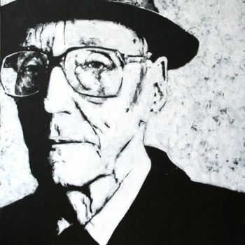 Schilderij getiteld "William Burroughs" door Sojo, Origineel Kunstwerk