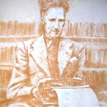 Σχέδιο με τίτλο "George Orwell" από Sojo, Αυθεντικά έργα τέχνης, Άλλος