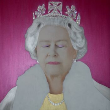 Painting titled "THE QUEEN E.R. The…" by Sol Hayo, Original Artwork, Acrylic