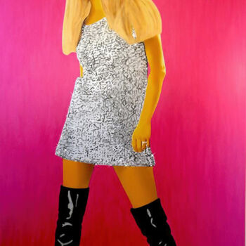 Картина под названием "Brigette Bardot - '…" - Sol Hayo, Подлинное произведение искусства, Акрил