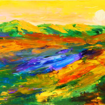 Peinture intitulée "July Morning at Mou…" par Sol, Œuvre d'art originale, Huile