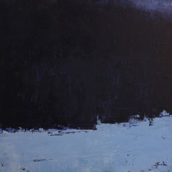Pintura titulada "Lisière nocturne" por Sola, Obra de arte original, Oleo Montado en Bastidor de camilla de madera