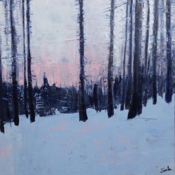 Pintura titulada "Hiver" por Sola, Obra de arte original, Oleo Montado en Bastidor de camilla de madera