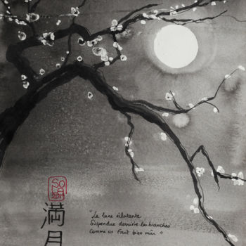 "Lune mûre" başlıklı Tablo Sola tarafından, Orijinal sanat, Mürekkep