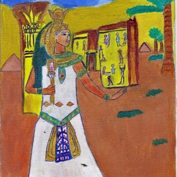 Painting titled "Priestess of ISIS" by Namaste, Original Artwork, Other