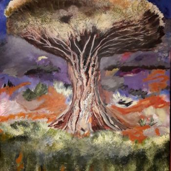 Painting titled "Arbre de Ténérife.j…" by Solang, Original Artwork, Acrylic