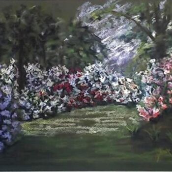 Pintura intitulada "Jardim Florido" por Solange Esposito (SEsposito), Obras de arte originais, Pastel