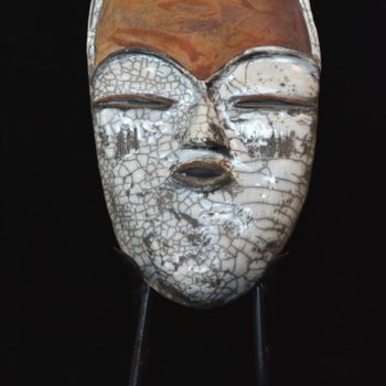 Sculpture intitulée "Masque VUVI" par Sophie Laurent-Cardon, Œuvre d'art originale, Céramique