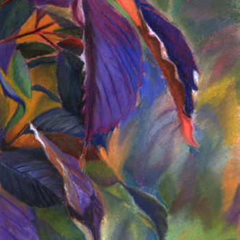 Pintura intitulada "Виноград. Фиолетовы…" por Maria S-Ova, Obras de arte originais, Pastel