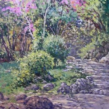 Painting titled "In the Sea Garden.…" by Andrey Soldatenko, Original Artwork, Oil