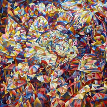 Malerei mit dem Titel "Rose" von Andrey Soldatenko, Original-Kunstwerk, Öl
