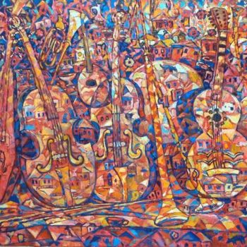Pittura intitolato "Composition with mu…" da Andrey Soldatenko, Opera d'arte originale, Altro
