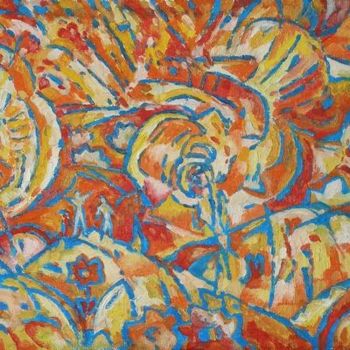 Pittura intitolato "Sunflowers" da Andrey Soldatenko, Opera d'arte originale, Olio