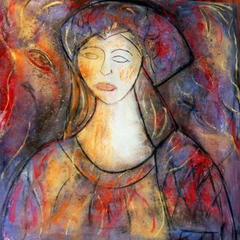 Malarstwo zatytułowany „dama pensativa” autorstwa Soledad Fernandez, Oryginalna praca, Olej
