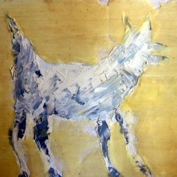 Painting titled "el perro" by Soledad Fernandez, Original Artwork