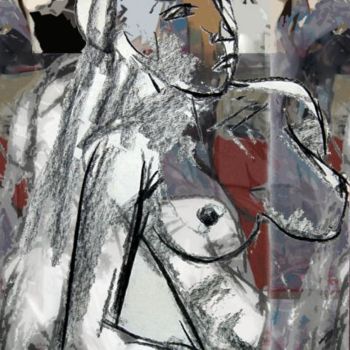 Pintura intitulada "cuerpo fragmentado…" por Soledad Fernandez, Obras de arte originais, Óleo