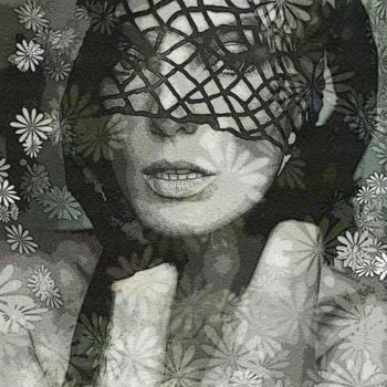 「mujer con rejilla」というタイトルの絵画 Soledad Fernandezによって, オリジナルのアートワーク