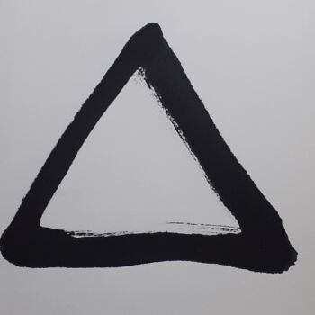 Pittura intitolato "Triangle" da Solene Kitayama, Opera d'arte originale, Inchiostro
