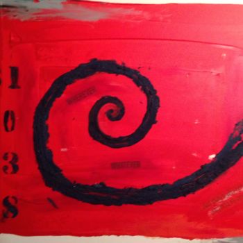 Картина под названием "Spirale d'or" - Soleole, Подлинное произведение искусства, Акрил