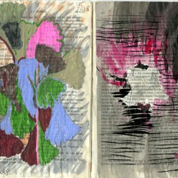Collages intitulée "Rosa" par Sophie Le Tellier, Œuvre d'art originale, Collages