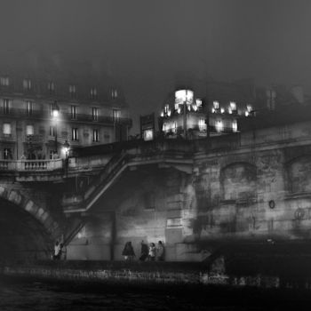 Photography titled "Seine and the fog" by Sol Marrades, Original Artwork, Digital Photography
