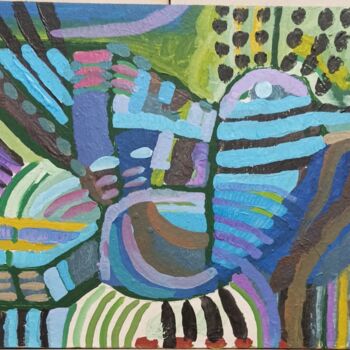 Pittura intitolato "bird" da Solomon Tair Sharif, Opera d'arte originale, Olio