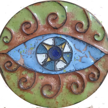 Diseño titulada "Eye" por Solomon Tair Sharif, Obra de arte original, Esmalte