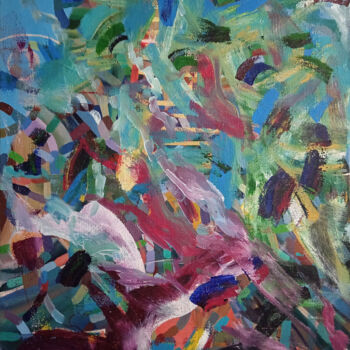 Painting titled "Abstract 0ne air" by Solomon Tair Sharif, Original Artwork, Acrylic
