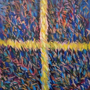 Malerei mit dem Titel "Cross" von Solomon Tair Sharif, Original-Kunstwerk, Acryl