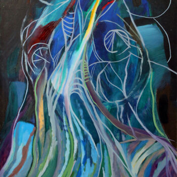 Pintura intitulada "Abstract" por Solomon Tair Sharif, Obras de arte originais, Óleo