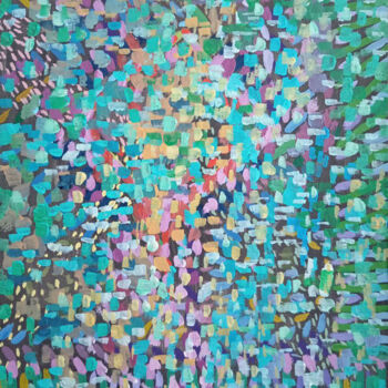 Malerei mit dem Titel "abstract day comet" von Solomon Tair Sharif, Original-Kunstwerk, Acryl