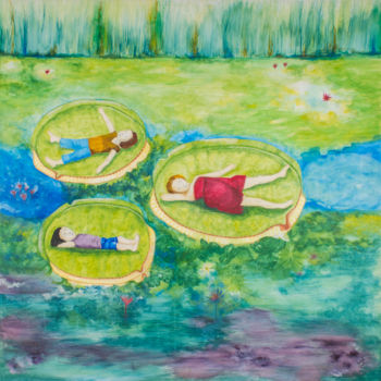Картина под названием "Dreamland" - Soloni Freitas, Подлинное произведение искусства, Акрил