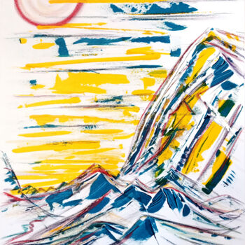 Pintura titulada "montagne 4" por Solrenkli, Obra de arte original, Acrílico