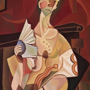 Painting titled "Lady" by Vlad Soltan, Original Artwork