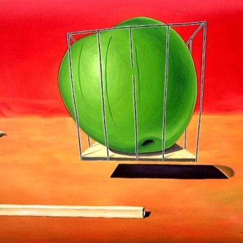 Painting titled "THE APPLE" by Vlad Soltan, Original Artwork
