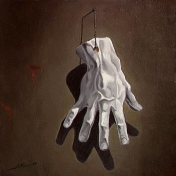 Painting titled "The hand" by Vlad Soltan, Original Artwork