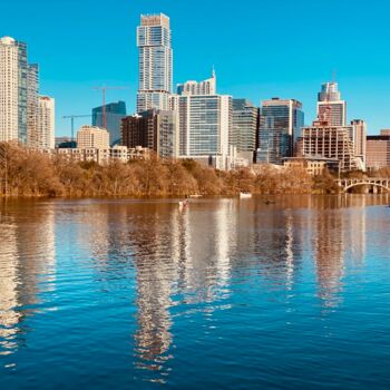 "Austin river Texas…" başlıklı Fotoğraf Solveig Munier tarafından, Orijinal sanat, Dijital Fotoğrafçılık Plastik cam üzerine…