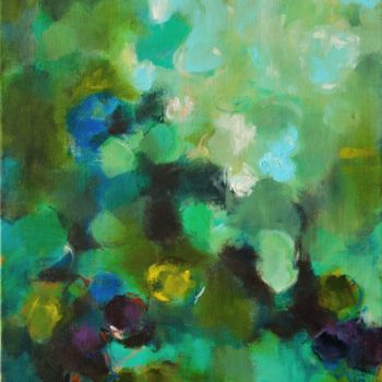Painting titled "GREEN 1" by Solveiga, Original Artwork, Acrylic