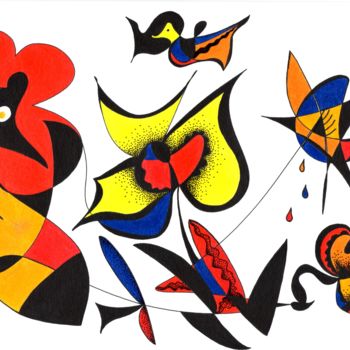 "Sweet colibri" başlıklı Resim Solveig Marty "Sol" tarafından, Orijinal sanat, Mürekkep