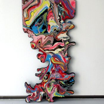 Peinture intitulée "falling geometry" par Soma, Œuvre d'art originale, Acrylique