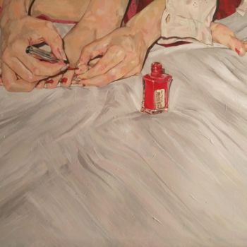 Painting titled "Nail and Polish" by Somayeh Faal, Original Artwork, Acrylic
