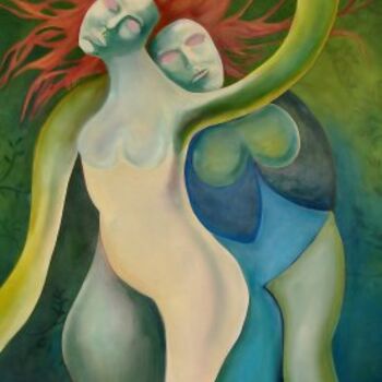 Картина под названием "Unification" - Melissa Nott, Подлинное произведение искусства, Масло