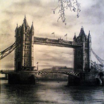 Рисунок под названием "Тауэрский мост - во…" - Екатерина Сомова, Подлинное произведение искусства, Другой