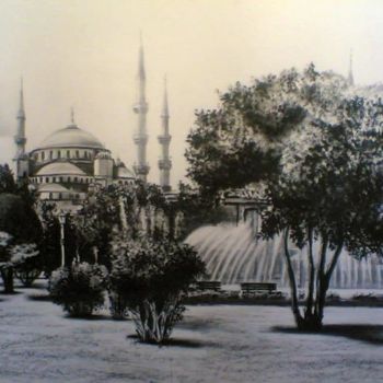 Dessin intitulée "Стамбул, Голубая ме…" par Ekaterina Somova, Œuvre d'art originale, Autre