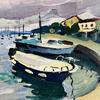 Malarstwo zatytułowany „Lovely Harbour II” autorstwa Sona Adalyan, Oryginalna praca, Akryl