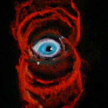 Peinture intitulée "nébuleuse du sablier" par Évelyne ( Éva Vuillet A Ciles ( Berger, Œuvre d'art originale