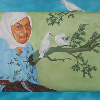 Painting titled "Zeytin Ana-Olive Mo…" by Songul Terlemez, Original Artwork