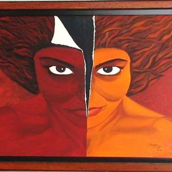 Painting titled "İki-Two" by Songul Terlemez, Original Artwork